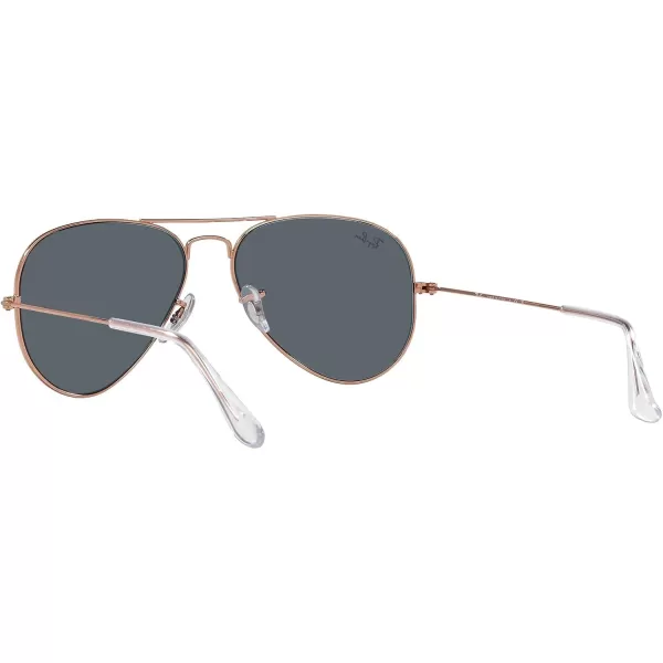 RayBan RB3025 Classic Aviator SunglassesRose GoldBlue