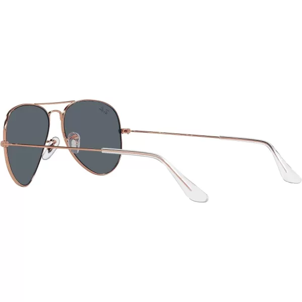 RayBan RB3025 Classic Aviator SunglassesRose GoldBlue