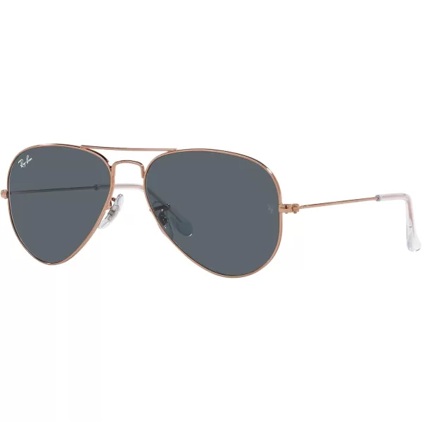 RayBan RB3025 Classic Aviator SunglassesRose GoldBlue