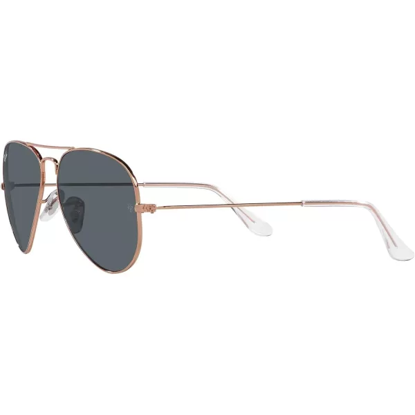 RayBan RB3025 Classic Aviator SunglassesRose GoldBlue