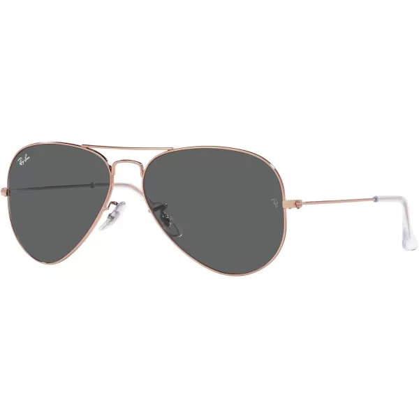 RayBan RB3025 Classic Aviator SunglassesRose GoldDark Grey