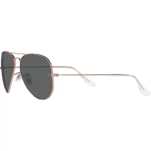 RayBan RB3025 Classic Aviator SunglassesRose GoldDark Grey