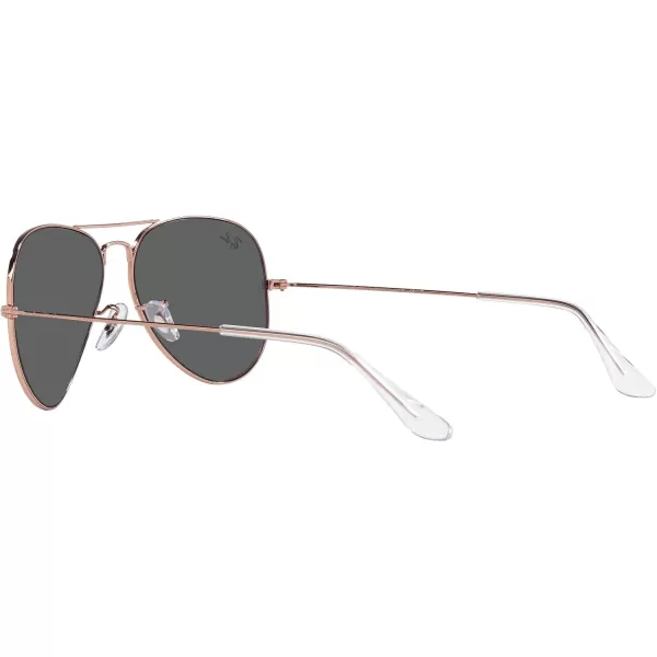 RayBan RB3025 Classic Aviator SunglassesRose GoldDark Grey