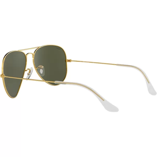 RayBan RB3025 Classic Aviator SunglassesShiny GoldG15 Green