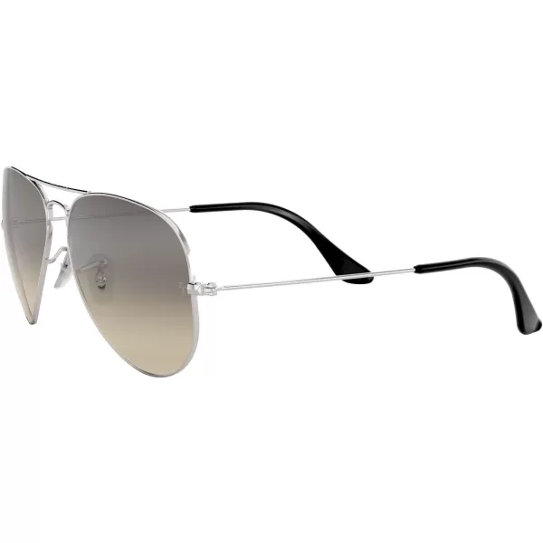 RayBan RB3025 Classic Aviator SunglassesSilverClear Gradient Grey