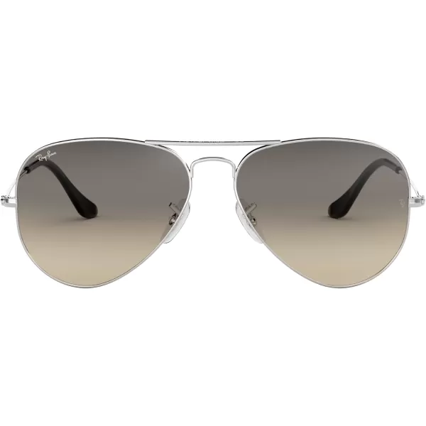 RayBan RB3025 Classic Aviator SunglassesSilverClear Gradient Grey X