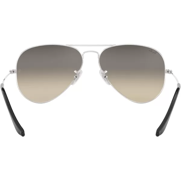 RayBan RB3025 Classic Aviator SunglassesSilverClear Gradient Grey X