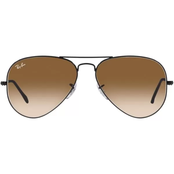 RayBan RB3025 Classic Aviator SunglassesBlackClear Gradient Brown