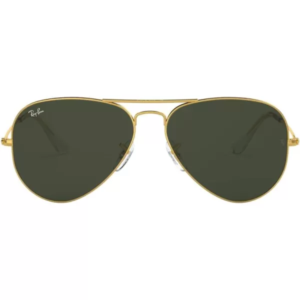 RayBan RB3025 Classic Aviator SunglassesGold BlackG15 Green