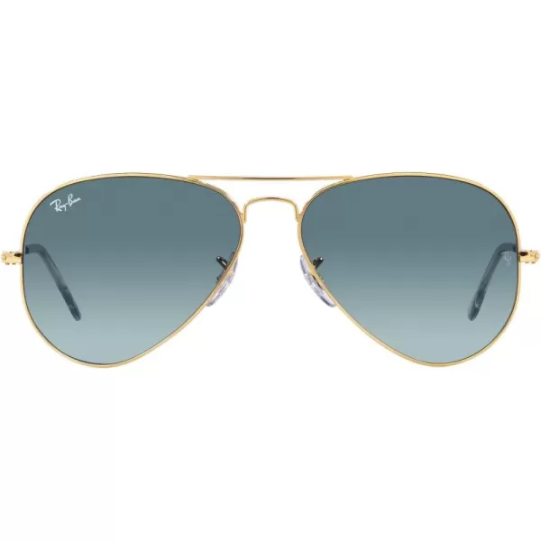 RayBan RB3025 Classic Aviator SunglassesGoldBlue Gradient Grey