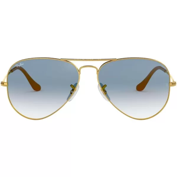 RayBan RB3025 Classic Aviator SunglassesGoldClear Gradient Blue