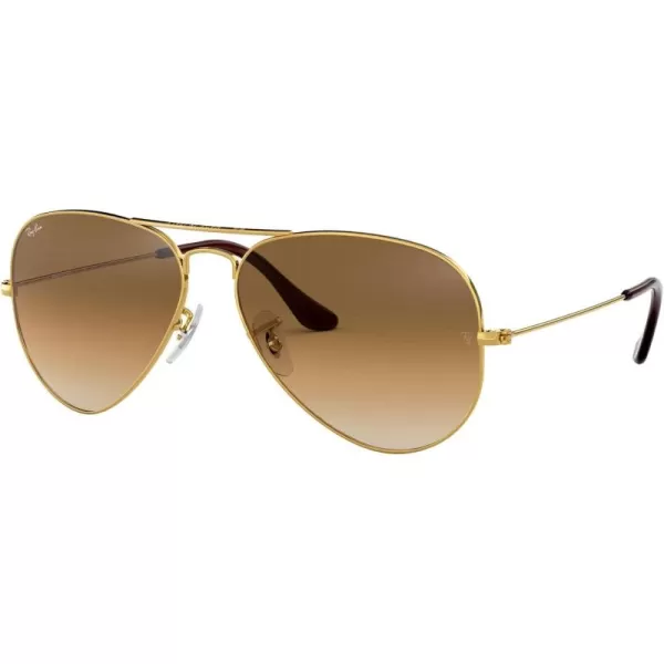 RayBan RB3025 Classic Aviator SunglassesGoldClear Gradient Brown