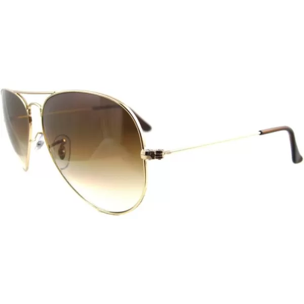 RayBan RB3025 Classic Aviator SunglassesGoldCrystal Green