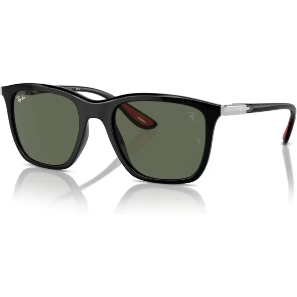 imageRayBan Rb4433m Scuderia Ferrari Collection Square SunglassesBlackDark Green