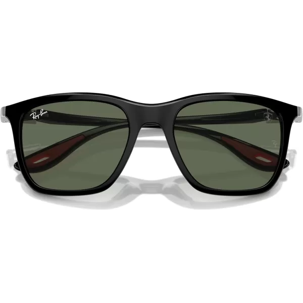 imageRayBan Rb4433m Scuderia Ferrari Collection Square SunglassesBlackDark Green