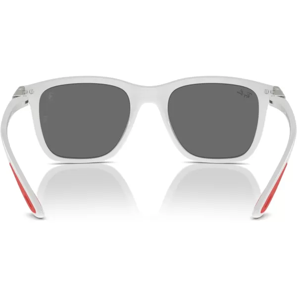 imageRayBan Rb4433m Scuderia Ferrari Collection Square SunglassesWhiteGrey Mirrored Silver