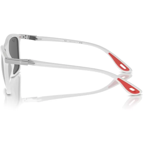 imageRayBan Rb4433m Scuderia Ferrari Collection Square SunglassesWhiteGrey Mirrored Silver