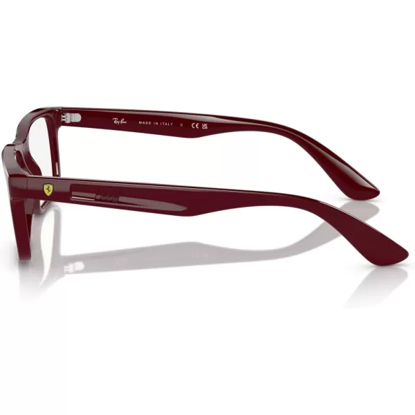 imageRayBan Rx7232m Scuderia Ferrari Collection Rectangular Prescription Eyewear FramesDark RedDemo Lens