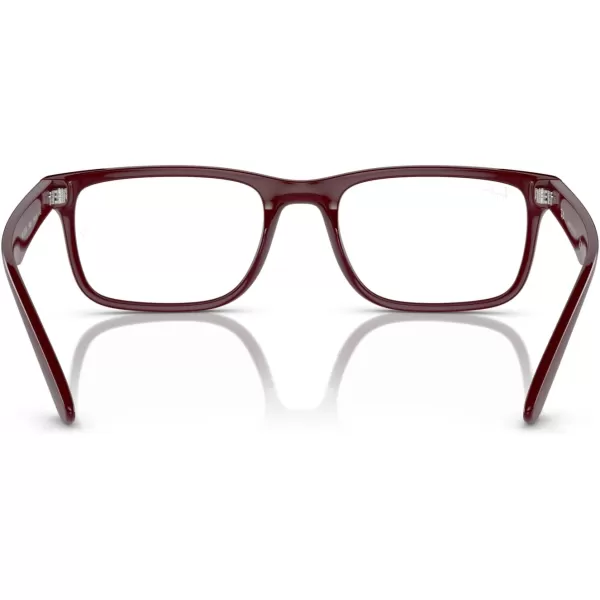 imageRayBan Rx7232m Scuderia Ferrari Collection Rectangular Prescription Eyewear FramesDark RedDemo Lens