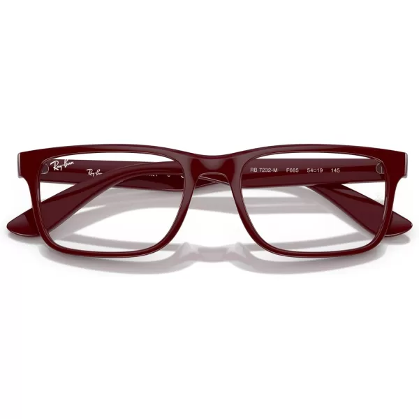 imageRayBan Rx7232m Scuderia Ferrari Collection Rectangular Prescription Eyewear FramesDark RedDemo Lens