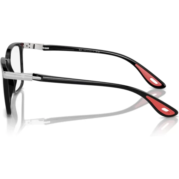 imageRayBan Rx7240m Scuderia Ferrari Collection Square Prescription Eyewear FramesBlackSilverDemo Lens