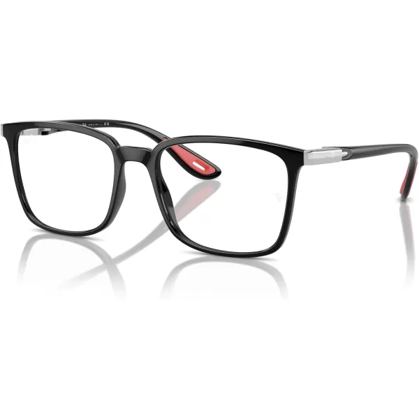 imageRayBan Rx7240m Scuderia Ferrari Collection Square Prescription Eyewear FramesBlackSilverDemo Lens