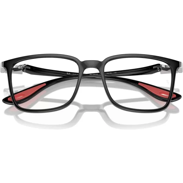 imageRayBan Rx7240m Scuderia Ferrari Collection Square Prescription Eyewear FramesBlackSilverDemo Lens