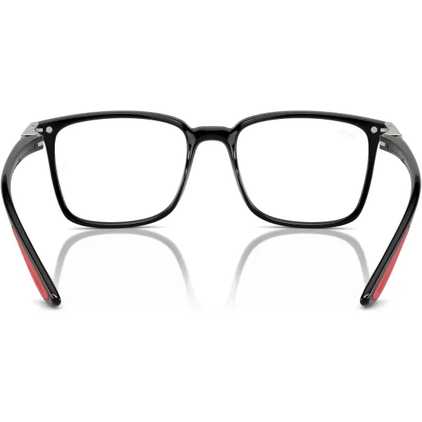 imageRayBan Rx7240m Scuderia Ferrari Collection Square Prescription Eyewear FramesBlackSilverDemo Lens