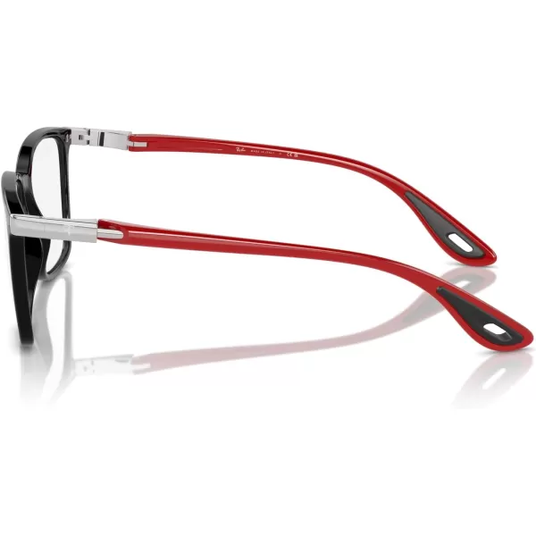 imageRayBan Rx7240m Scuderia Ferrari Collection Square Prescription Eyewear FramesBlackSilverRedDemo Lens