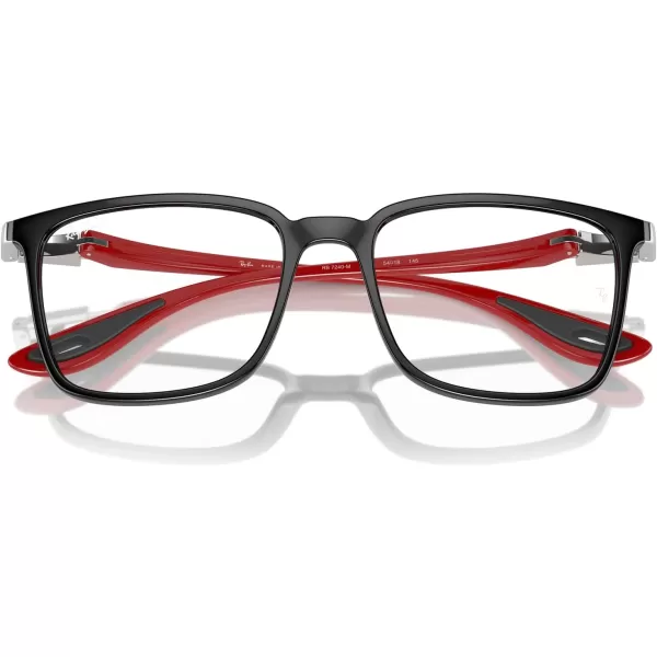 imageRayBan Rx7240m Scuderia Ferrari Collection Square Prescription Eyewear FramesBlackSilverRedDemo Lens
