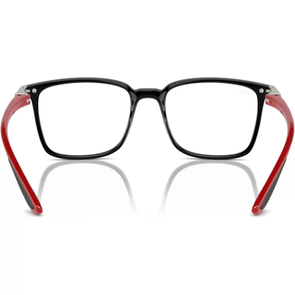imageRayBan Rx7240m Scuderia Ferrari Collection Square Prescription Eyewear FramesBlackSilverRedDemo Lens