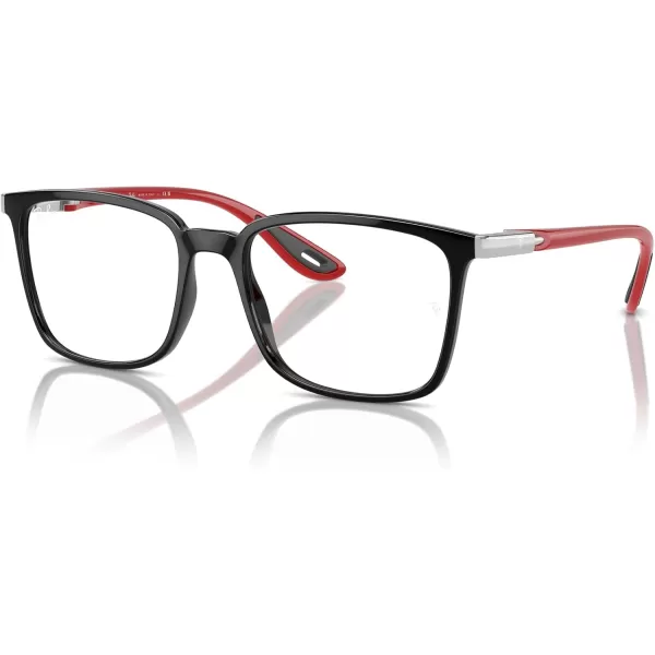 imageRayBan Rx7240m Scuderia Ferrari Collection Square Prescription Eyewear FramesBlackSilverRedDemo Lens