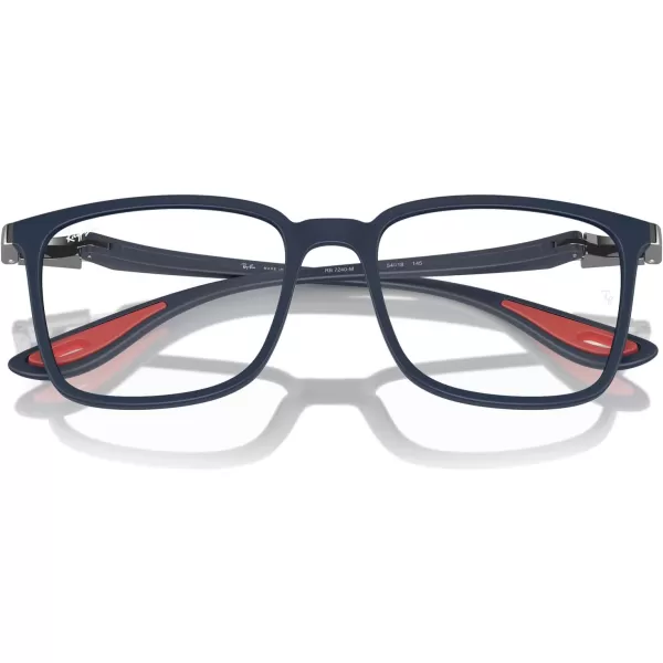 imageRayBan Rx7240m Scuderia Ferrari Collection Square Prescription Eyewear FramesMatte BlueDemo Lens