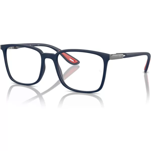 imageRayBan Rx7240m Scuderia Ferrari Collection Square Prescription Eyewear FramesMatte BlueDemo Lens