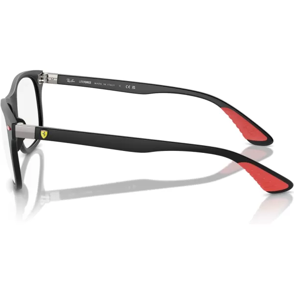 imageRayBan Rx7307m Scuderia Ferrari Collection Square Prescription Eyewear FramesMatte BlackDemo Lens