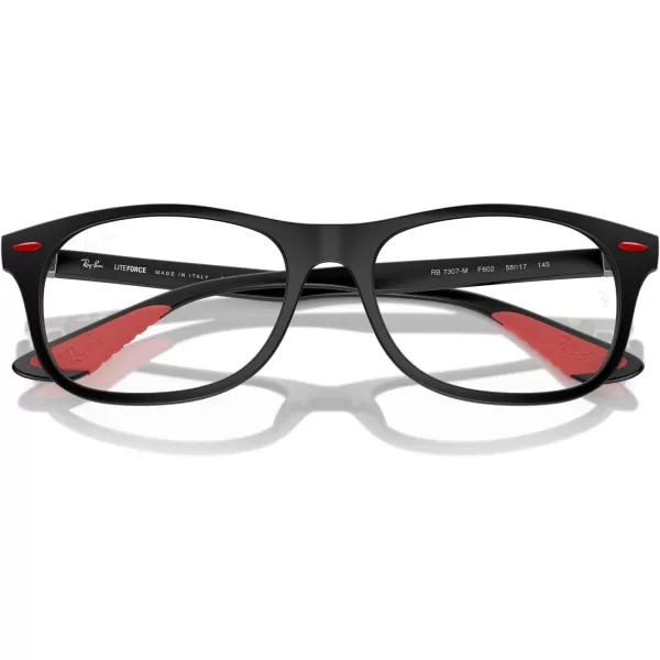 imageRayBan Rx7307m Scuderia Ferrari Collection Square Prescription Eyewear FramesMatte BlackDemo Lens
