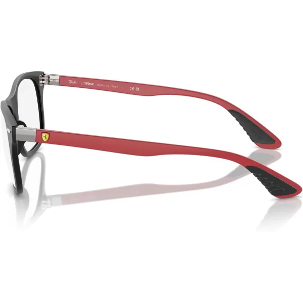 imageRayBan Rx7307m Scuderia Ferrari Collection Square Prescription Eyewear FramesMatte BlackRedDemo Lens