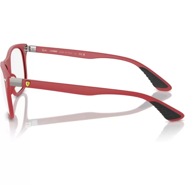 imageRayBan Rx7307m Scuderia Ferrari Collection Square Prescription Eyewear FramesMatte RedDemo Lens