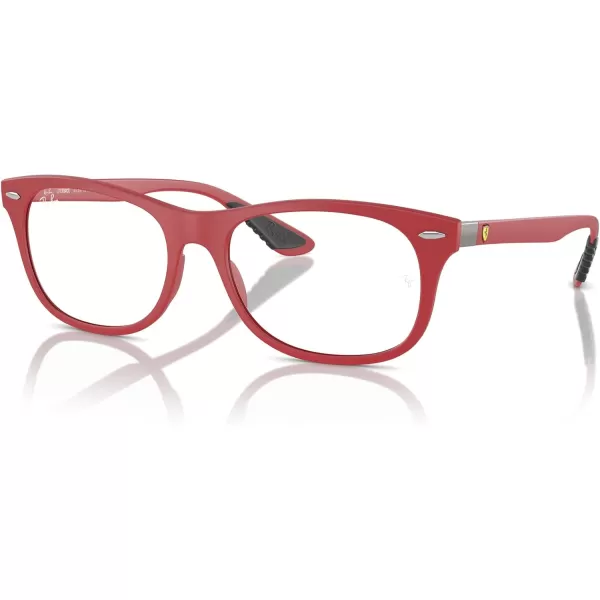 imageRayBan Rx7307m Scuderia Ferrari Collection Square Prescription Eyewear FramesMatte RedDemo Lens