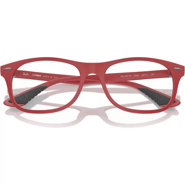 imageRayBan Rx7307m Scuderia Ferrari Collection Square Prescription Eyewear FramesMatte RedDemo Lens