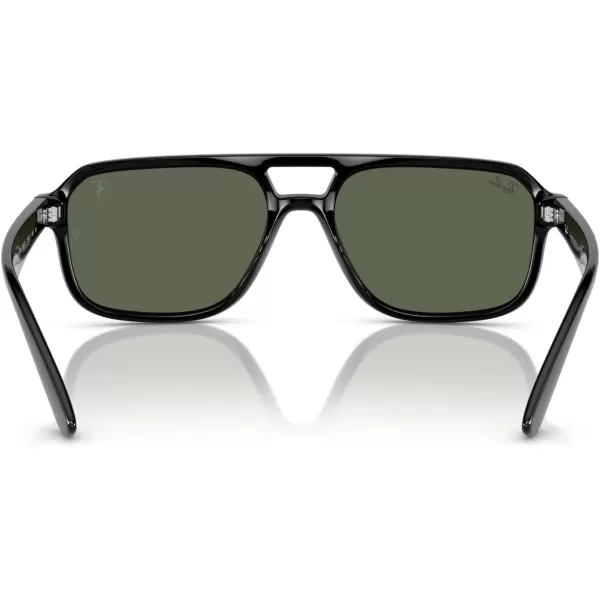 imageRayBan Unisex Sunglasses Black Frame Dark Green Lenses 58MMBlackDark Green