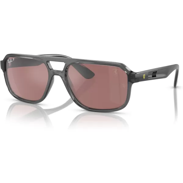 imageRayBan Unisex Sunglasses Black Frame Dark Green Lenses 58MMTransparent GreyPurple Mirrored Silver Polarized