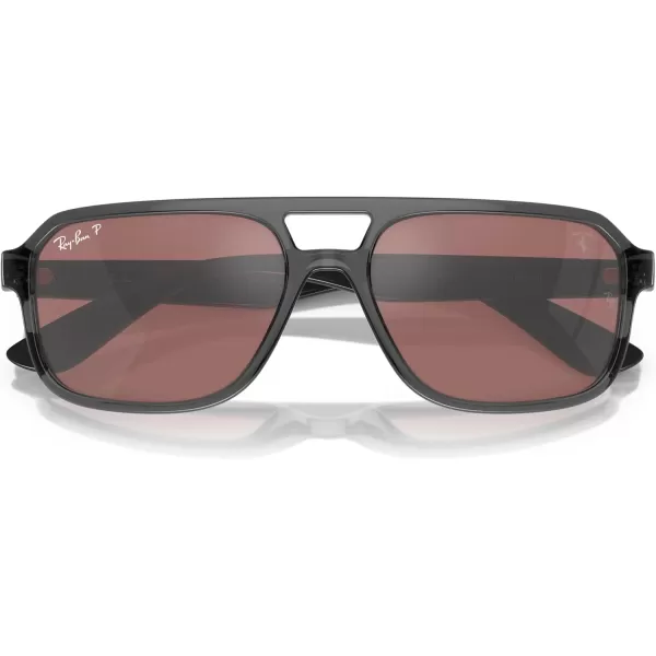 imageRayBan Unisex Sunglasses Black Frame Dark Green Lenses 58MMTransparent GreyPurple Mirrored Silver Polarized
