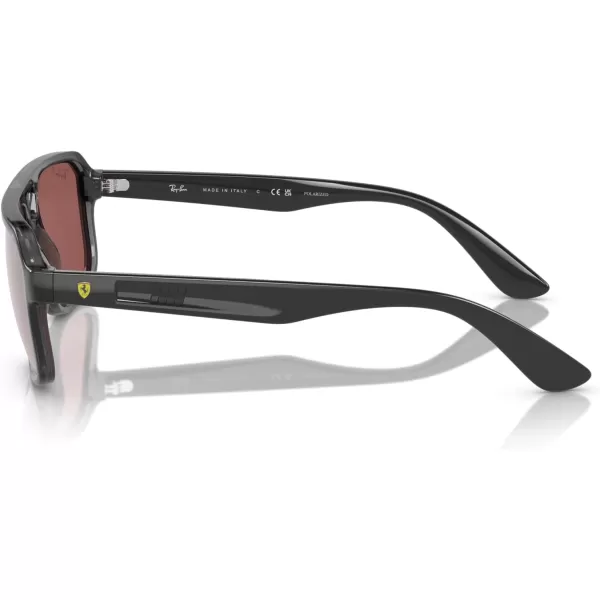 imageRayBan Unisex Sunglasses Black Frame Dark Green Lenses 58MMTransparent GreyPurple Mirrored Silver Polarized