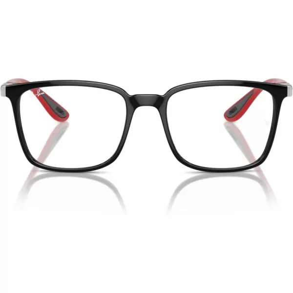 imageRayBan Rx7240m Scuderia Ferrari Collection Square Prescription Eyewear FramesBlackSilverRedDemo Lens