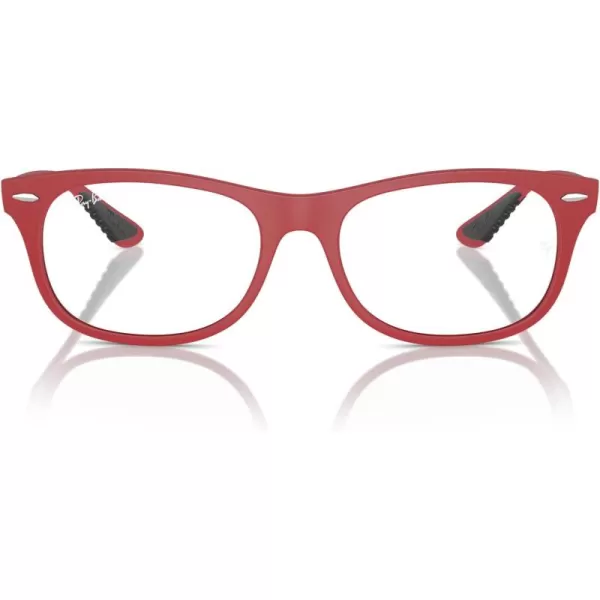 imageRayBan Rx7307m Scuderia Ferrari Collection Square Prescription Eyewear FramesMatte RedDemo Lens