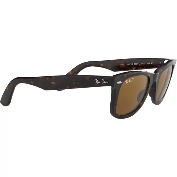 imageRayBan RB2140 Original Wayfarer Polarized Square SunglassesTortoiseBrown Polarized