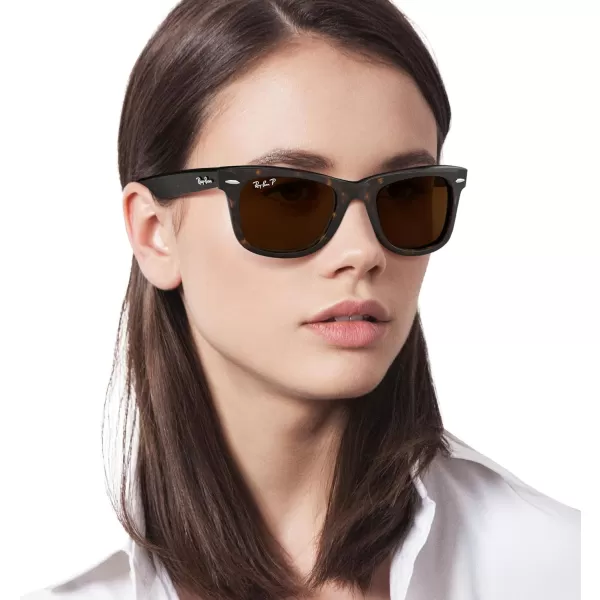imageRayBan RB2140 Original Wayfarer Polarized Square SunglassesTortoiseBrown Polarized