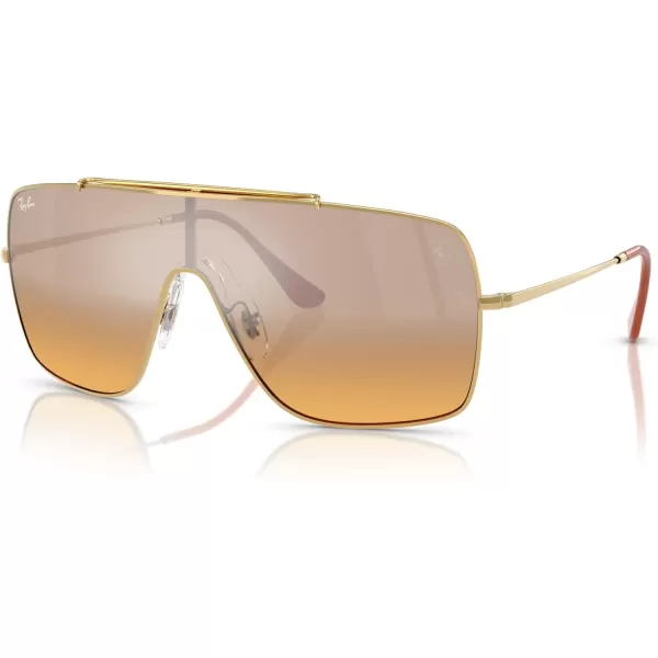 imageRayBan Rb3697m Scuderia Ferrari Collection Square SunglassesGoldOrange Mirrored Gradient Silver