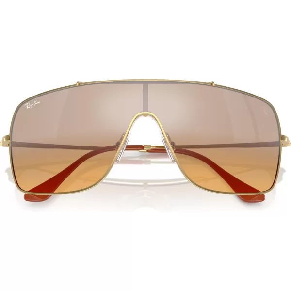 imageRayBan Rb3697m Scuderia Ferrari Collection Square SunglassesGoldOrange Mirrored Gradient Silver